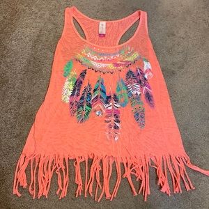 EUC Junior’s Coral Fringe Tank